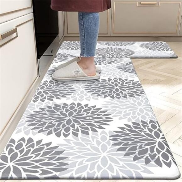 Anti Fatigue Kitchen Rug Sets 2 Piece Non Slip Kitchen Mats for Floor Cushioned - Picture 7 of 7